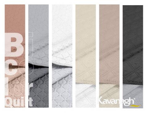 COLCHA QUILT KAVANAGH BICOLOR QUEEN C/ FUNDAS	